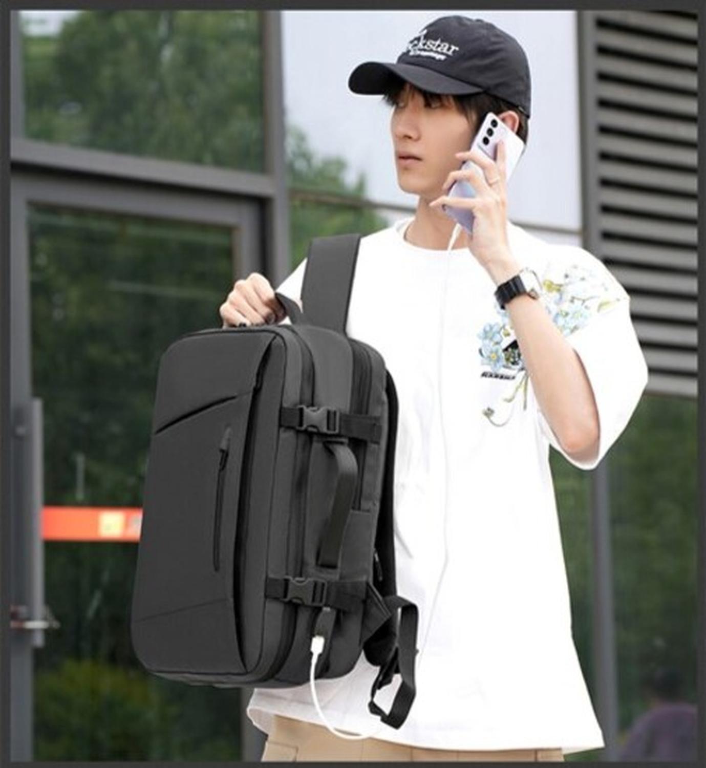 MOCHILA DE CABINA 45X35X20 AVION EXPANDIBLE IMPERMEABLE 40L LISA - 3