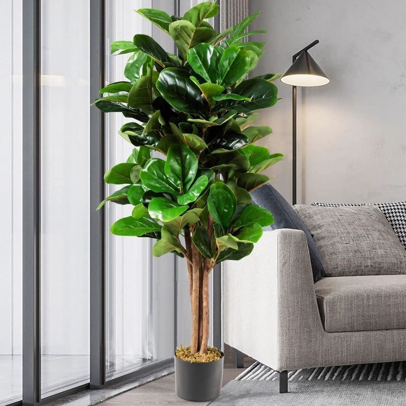 PLANTA ARTIFICIAL DECORATIVA ARBOL GRANDE FICUS LYRATA 180 CM - 1