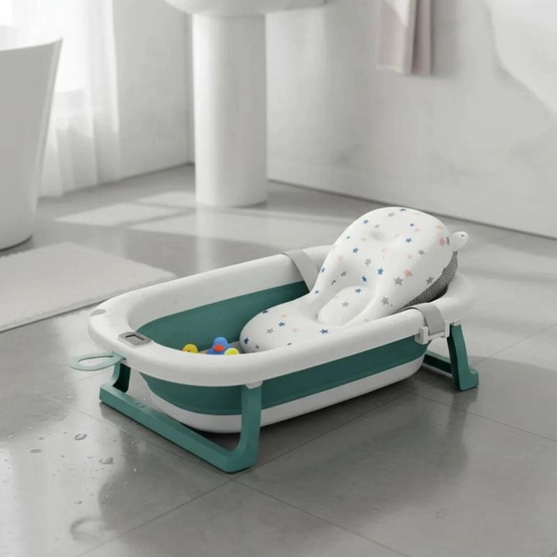 BAÑERA PLEGABLE BEBE  + MALLA + TERMOMETRO | JAGIMA BAÑERA DIGITAL - 1