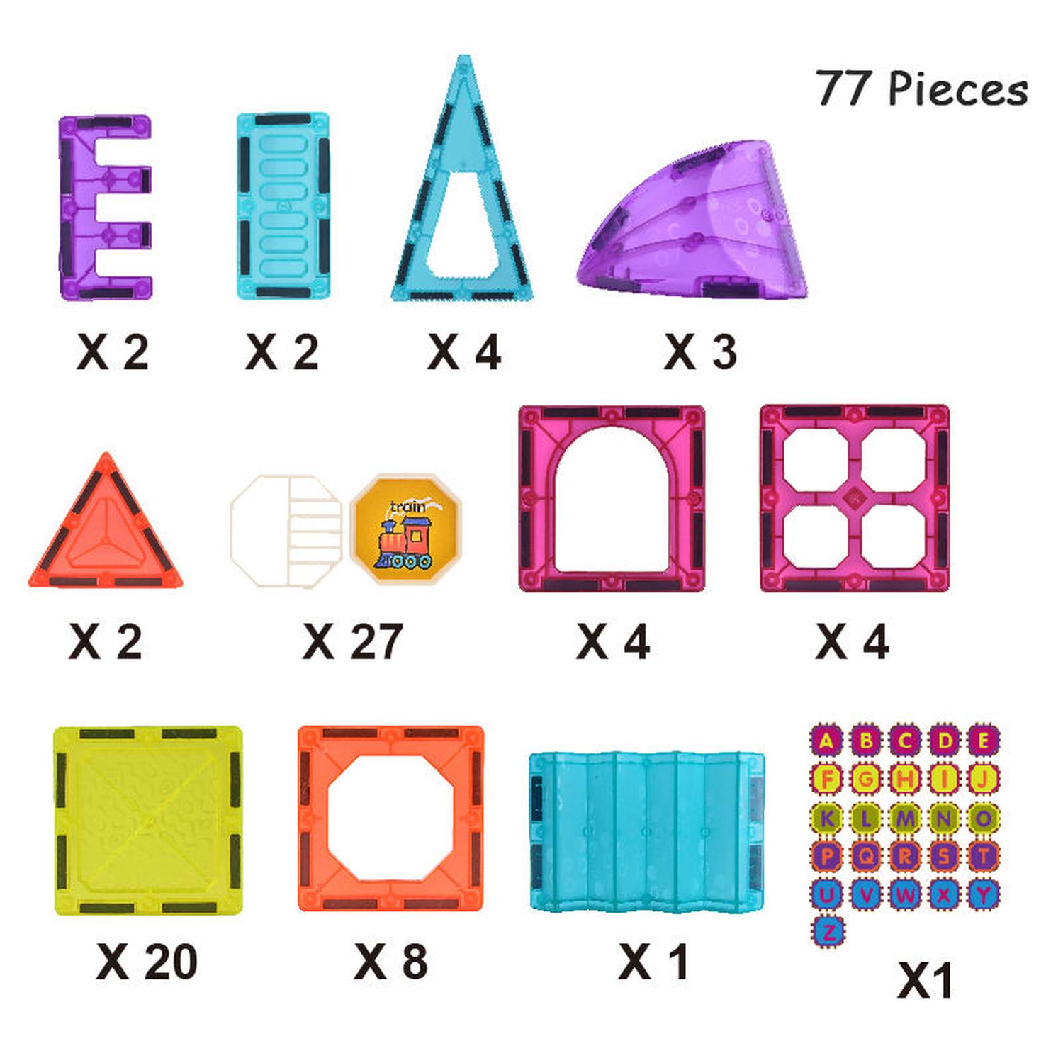 JUEGO DE BLOQUES MAGNE TICOS 77 PIEZAS PISTA CON PELOTAS - 4