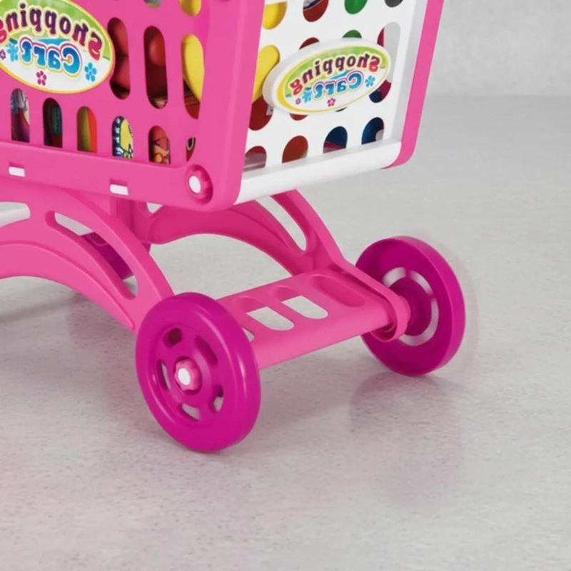 CARRITO DE COMPRA SUPERMERCADO PARA NIÑOS 56 PIEZAS COLORES - 3