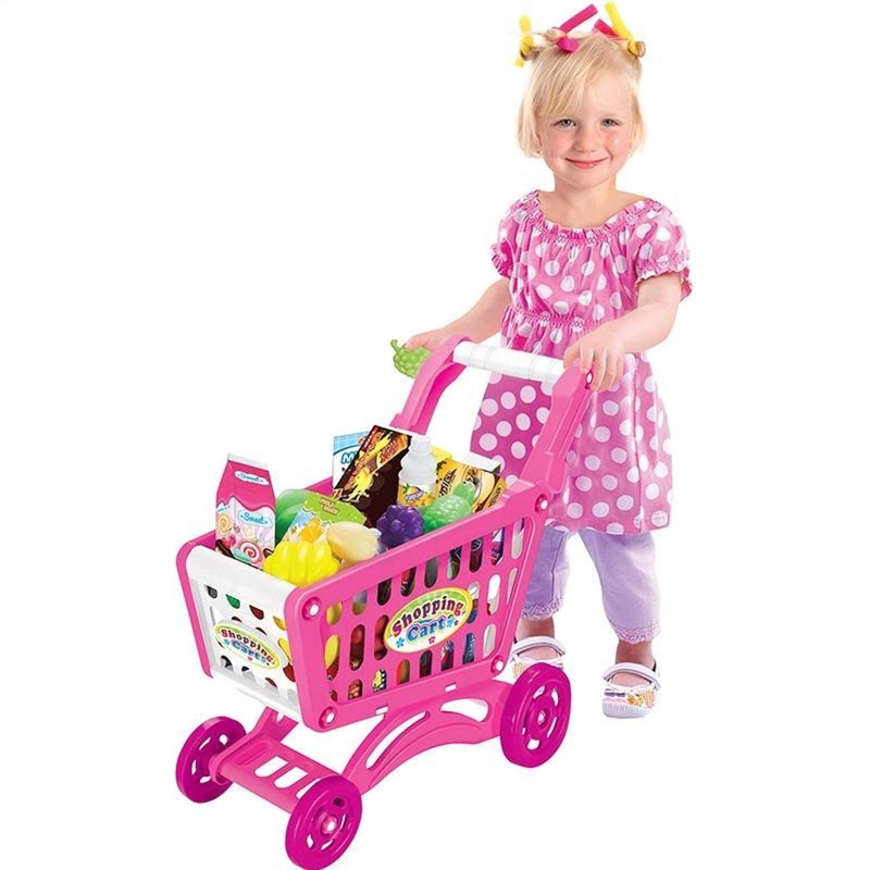 CARRITO DE COMPRA SUPERMERCADO PARA NIÑOS 56 PIEZAS COLORES - 5