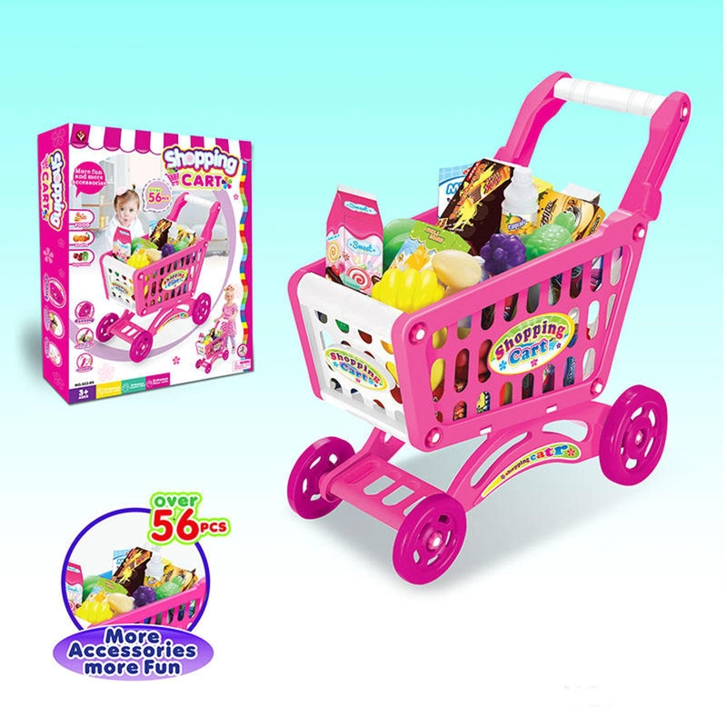 CARRITO DE COMPRA SUPERMERCADO PARA NIÑOS 56 PIEZAS COLORES - 6