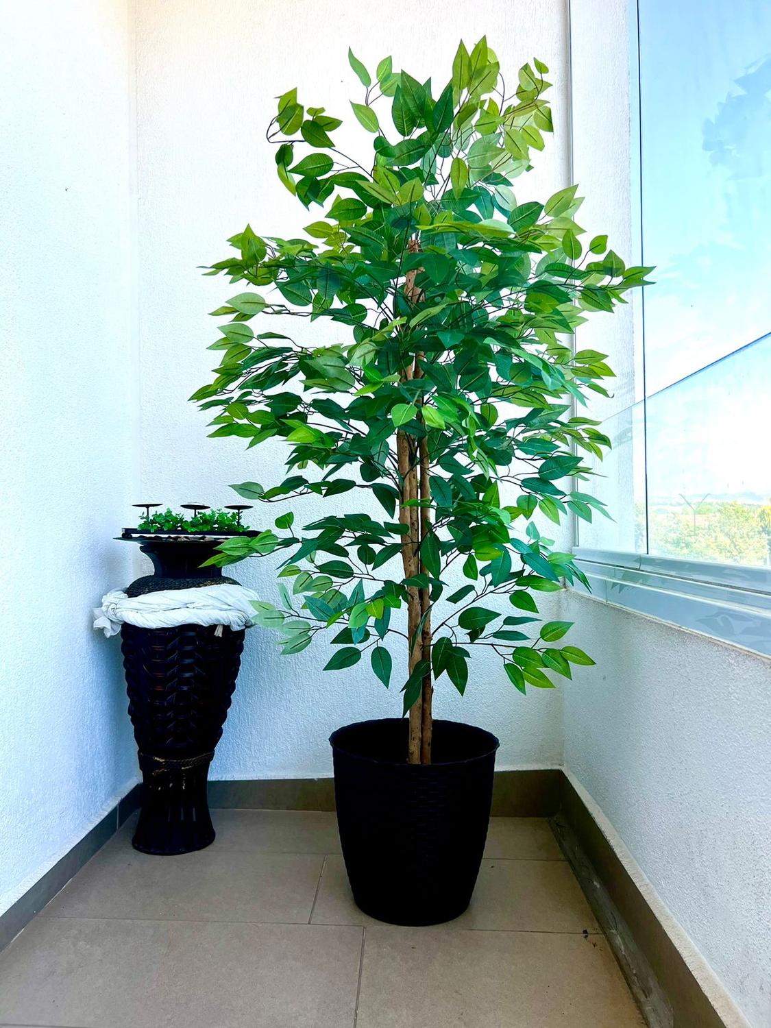 PLANTA ARTIFICIAL DECORATIVA ARBOL GRANDE PACK FICUS 160CM - 4