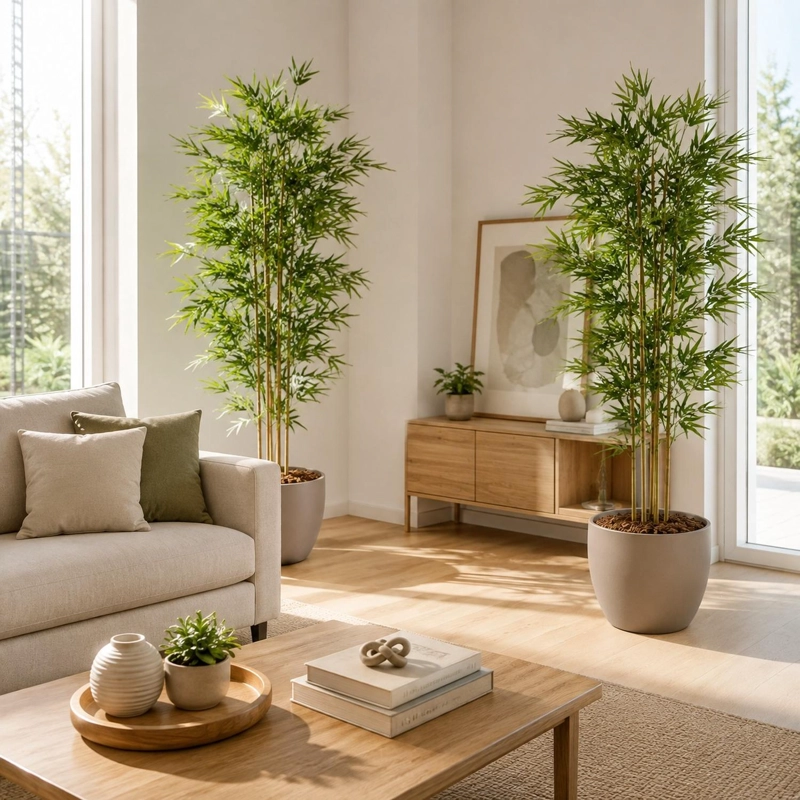 PLANTA ARTIFICIAL DECORATIVA ARBOL GRANDE PACK BAMBOO 150CM - 4