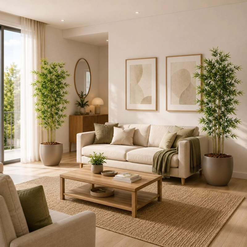 PLANTA ARTIFICIAL DECORATIVA ARBOL GRANDE PACK BAMBOO 150CM - 5