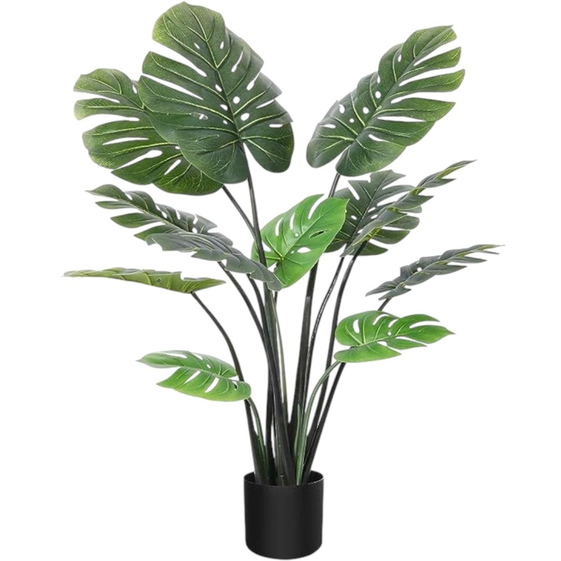 PLANTA ARTIFICIAL DECORATIVA ARBOL GRANDE MONSTERA 120CM 10H - 1