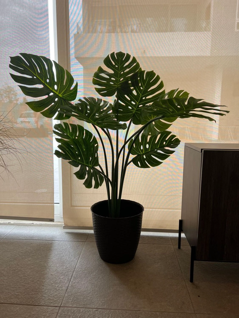 PLANTA ARTIFICIAL DECORATIVA ARBOL GRANDE MONSTERA 120CM 10H - 3