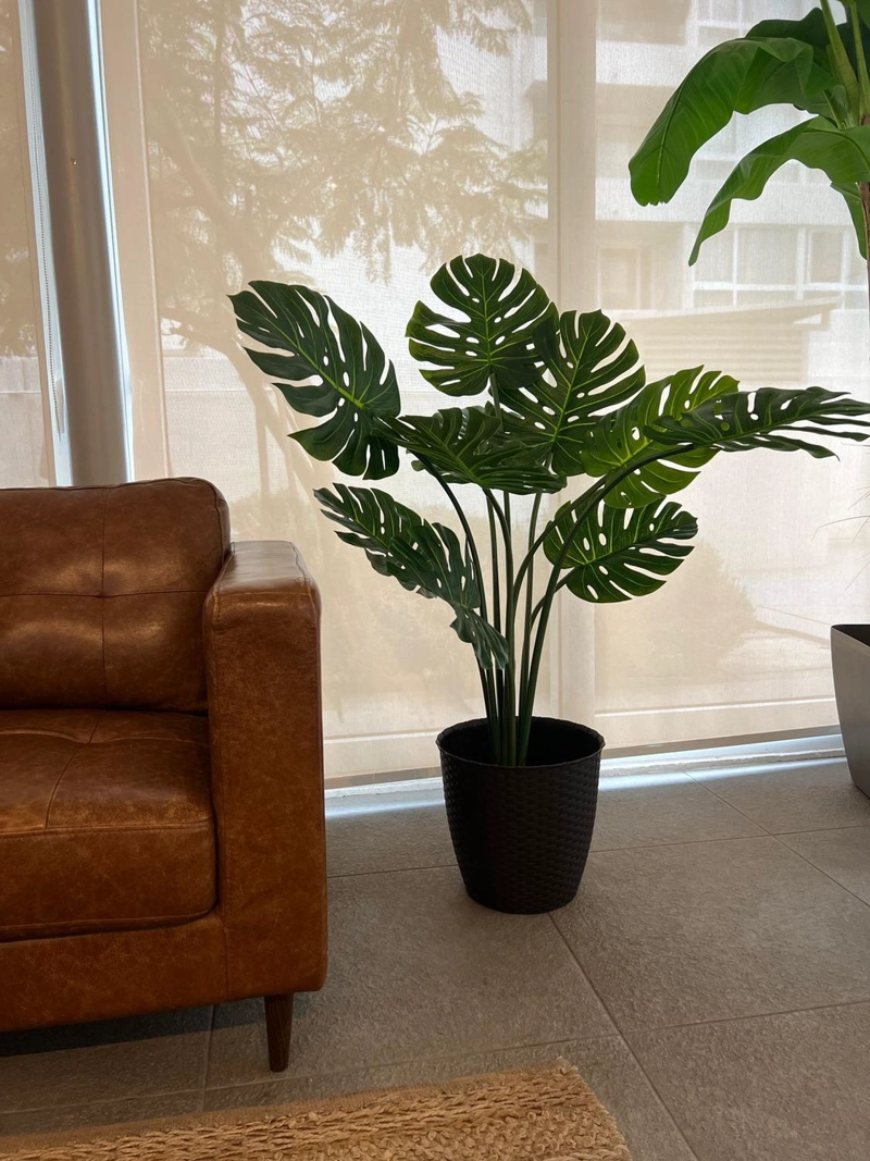 PLANTA ARTIFICIAL DECORATIVA ARBOL GRANDE MONSTERA 120CM 10H - 5