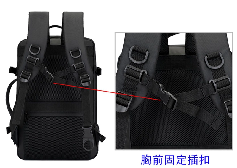MOCHILA CABINA 48X30X25 AVION DELUXE EXPANDIBLE IMPERMEABLE TAMAÑO TALLA UNICA LISA - 9