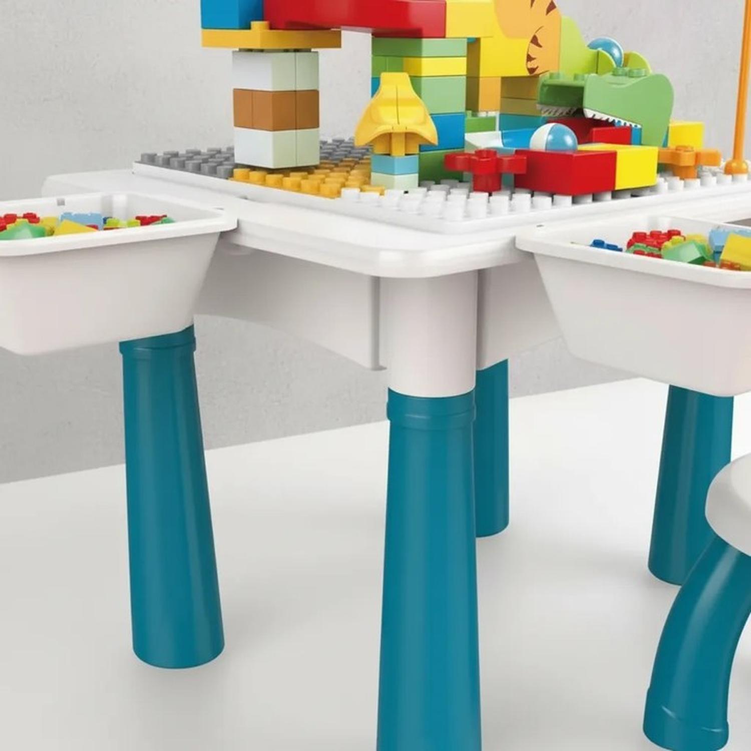 MESA DIDACTICA DE BLOQUES CONSTRUCCION C/SILLA 104 PCS 6 EN 1 MULTICOLOR - 3