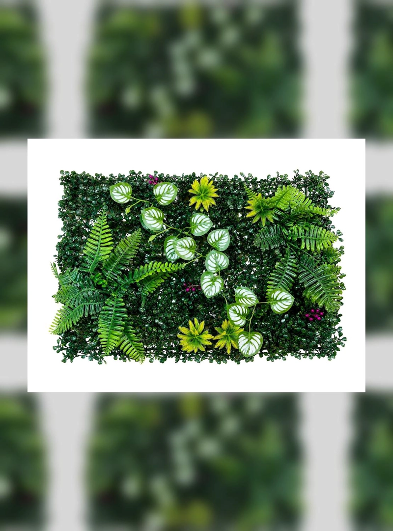 JARDIN MURO VERTICAL ARTIFICIAL D PALMETA PLANTAS 60X40 CM TAMAÑO TALLA UNICA - 4