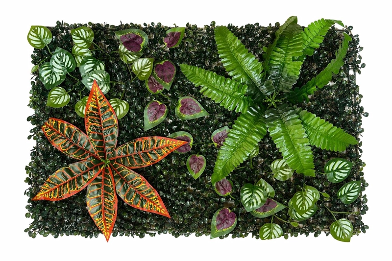 JARDIN MURO VERTICAL ARTIFICIAL C PALMETA PLANTAS 60X40 CM - 1