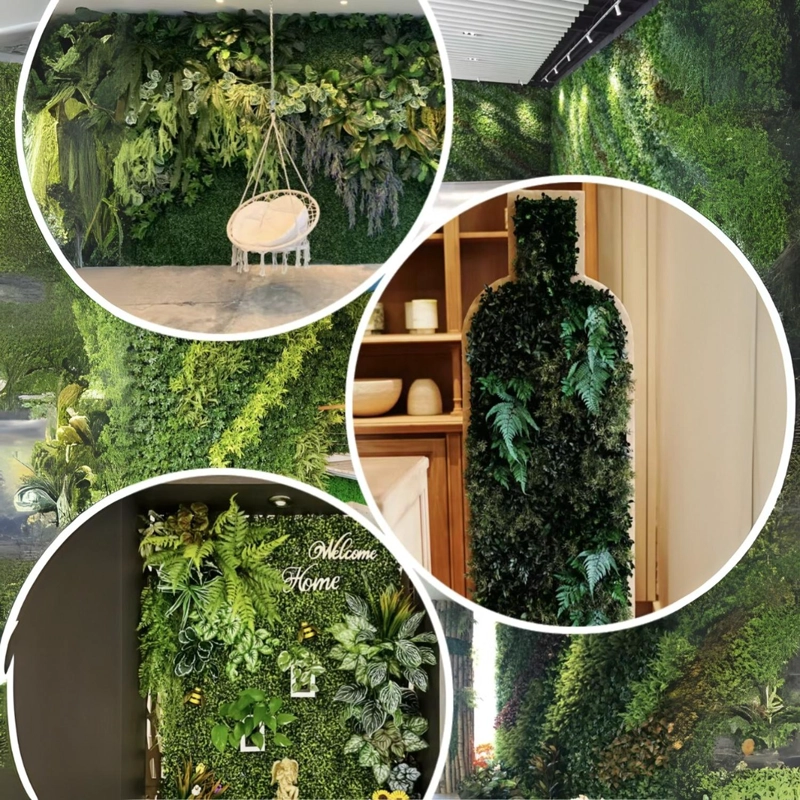 JARDIN MURO VERTICAL ARTIFICIAL C PALMETA PLANTAS 60X40 CM - 8