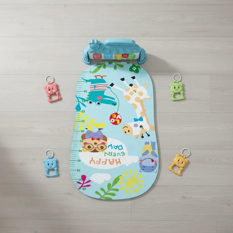 ALFOMBRA GIMNASIO MUSICAL CON PIANO JUGUETE PARA BEBE  AZUL - 4