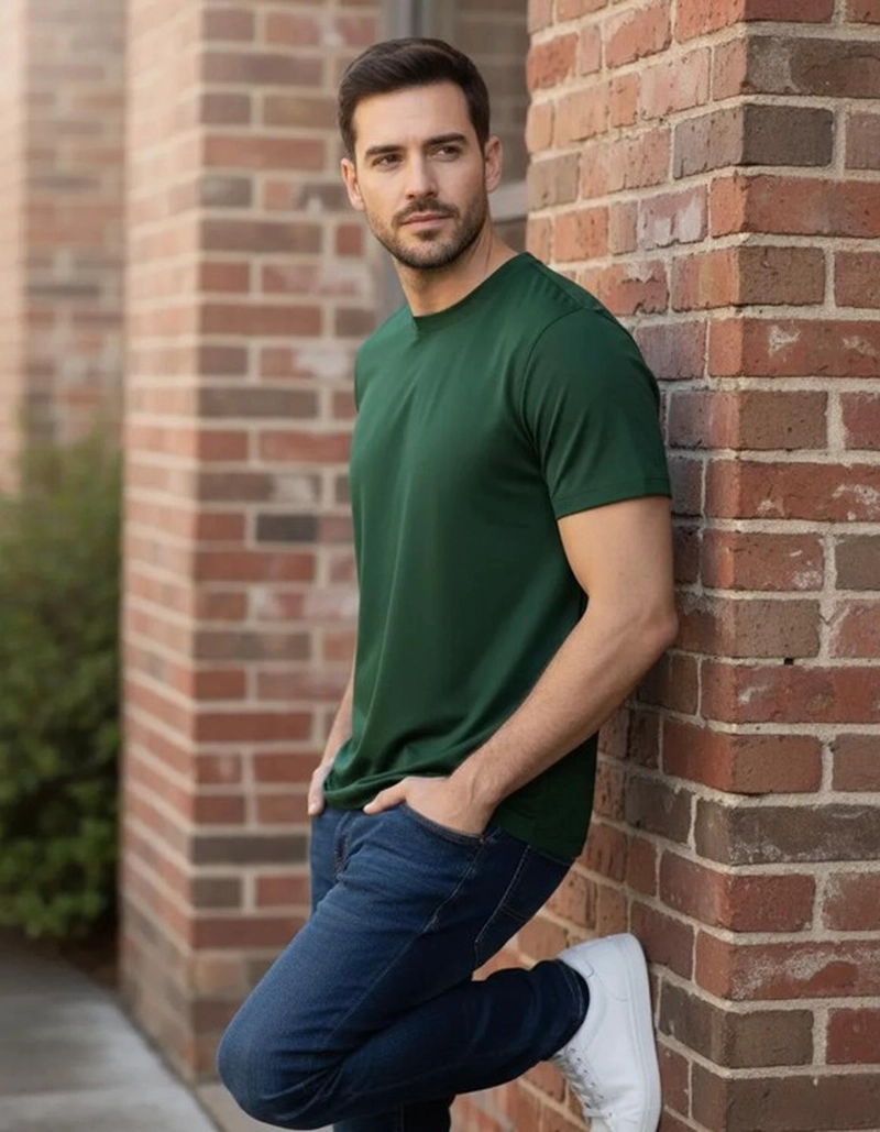 POLERA PREMIUM ALGODON 100% MANGA CORTA BASICO ESTAMPAR - 2