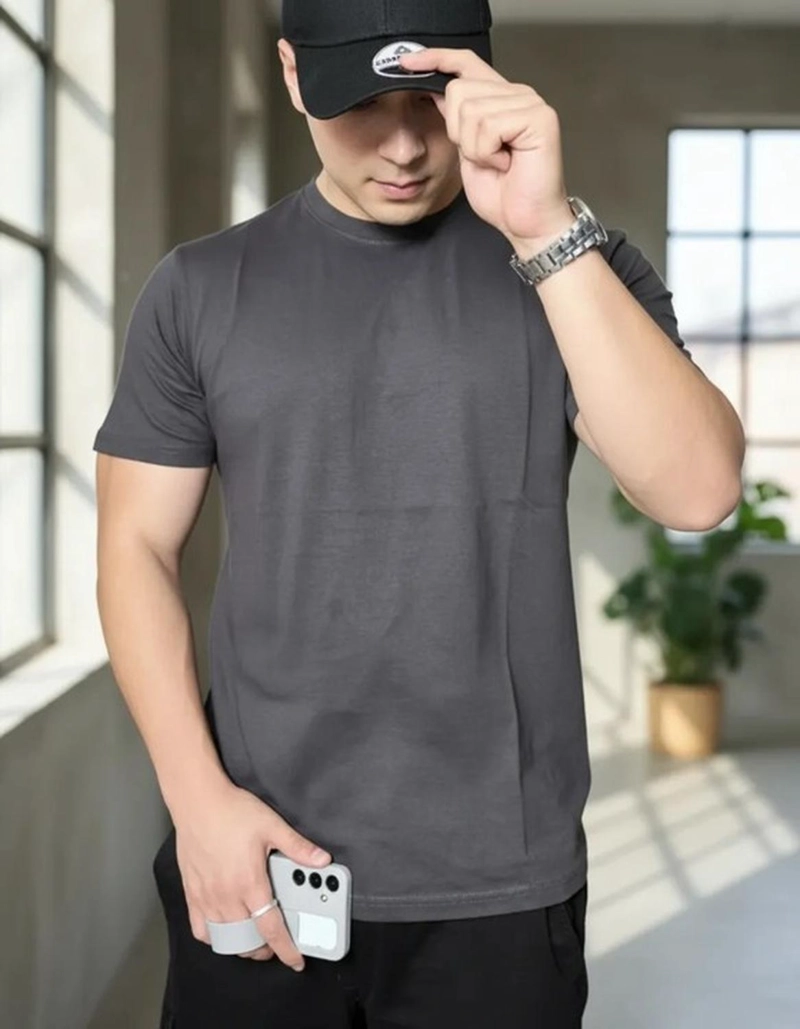 POLERA PREMIUM ALGODON 100% MANGA CORTA BASICO ESTAMPAR - 3