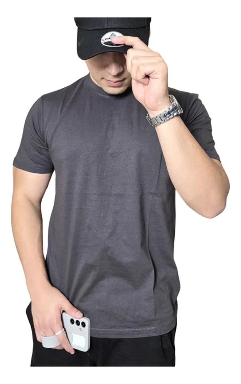 POLERA PREMIUM ALGODON 100% MANGA CORTA BASICO ESTAMPAR - 6
