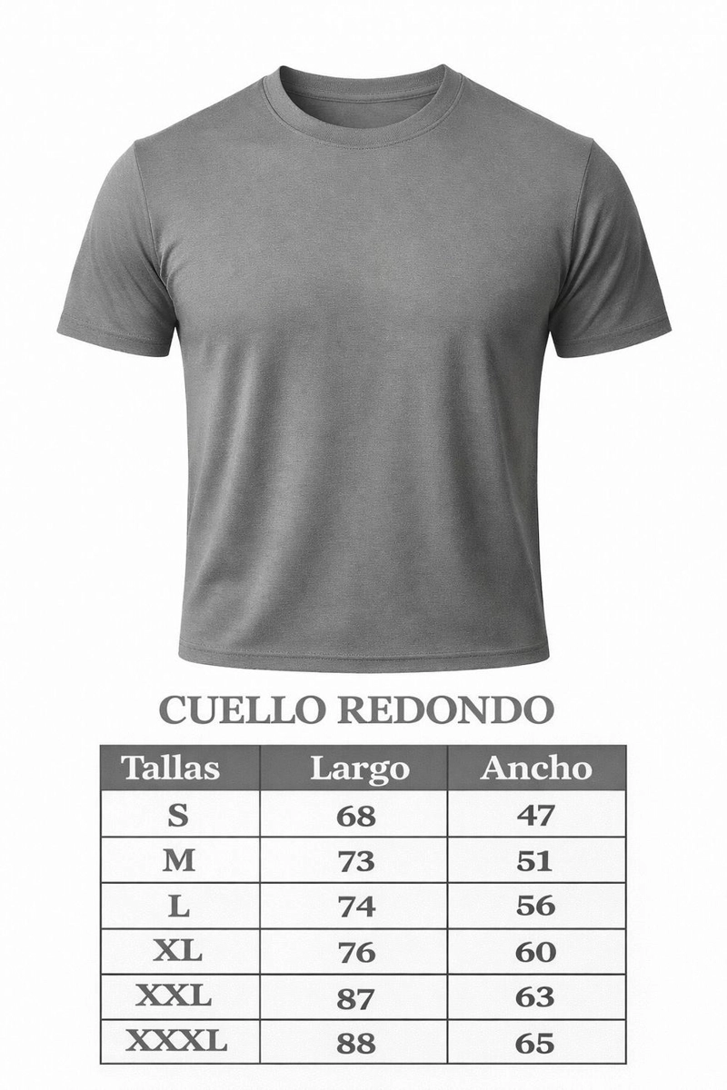 POLERA PREMIUM ALGODON 100% MANGA CORTA BASICO ESTAMPAR - 8