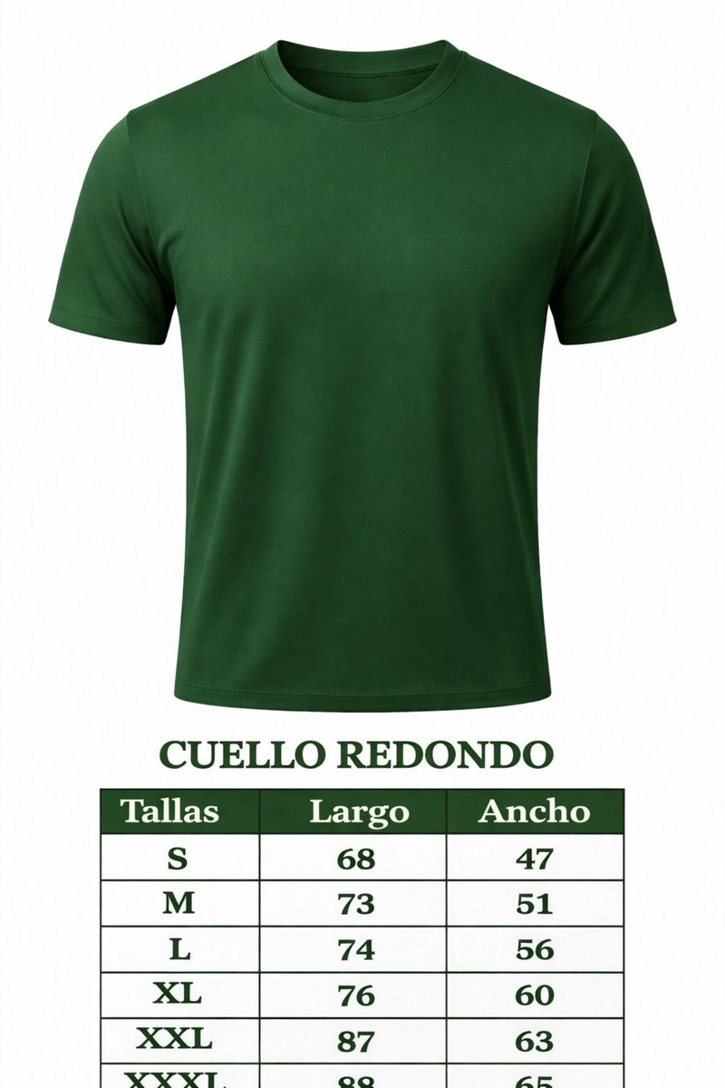 POLERA PREMIUM ALGODON 100% MANGA CORTA BASICO ESTAMPAR - 8