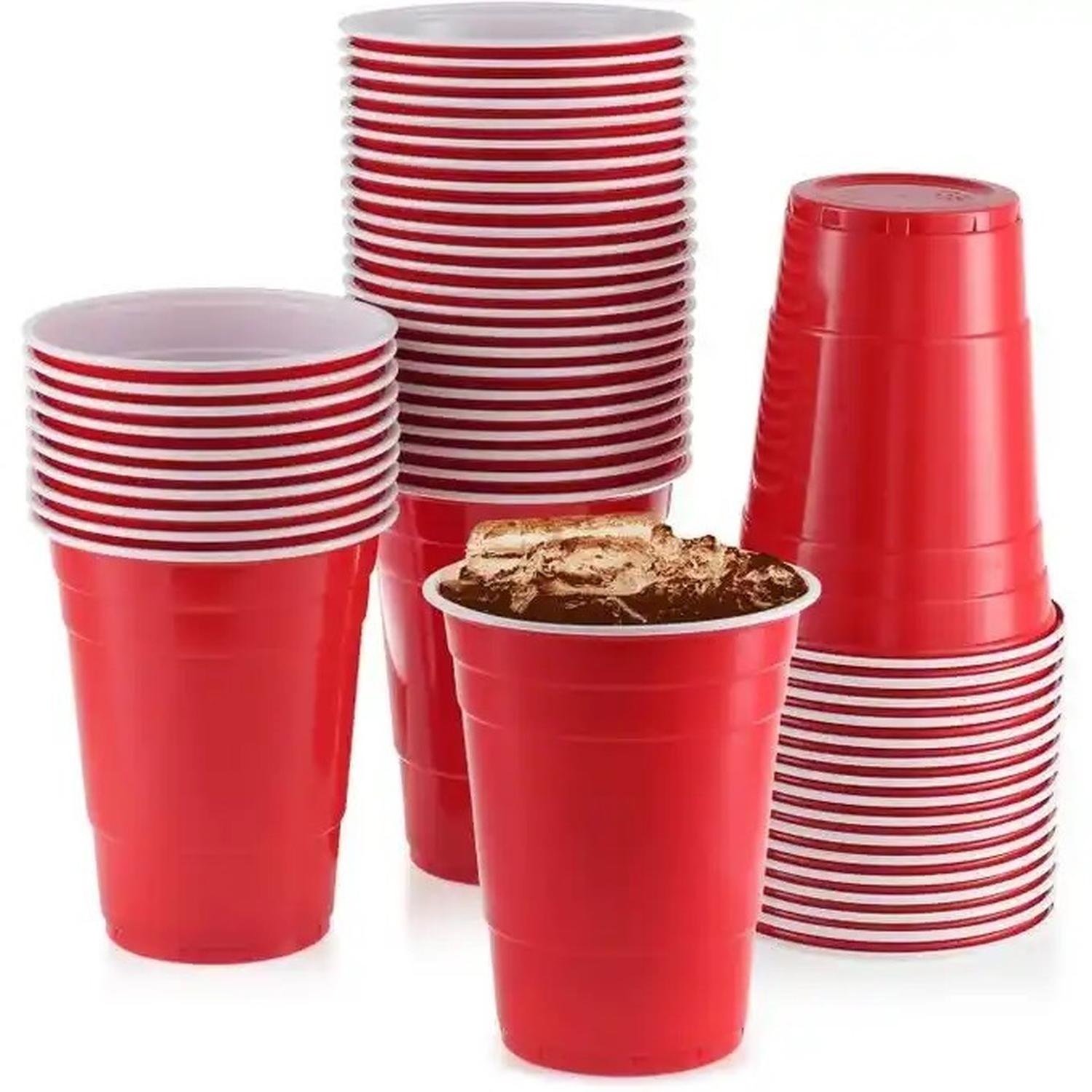 VASO PLASTICO ROJO DESECHABLE FIESTA 450 ML X 50 UDS - 6
