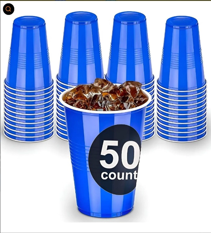 VASO PLASTICO AZUL DESECHABLE FIESTA 450 ML X 50 UDS - 2