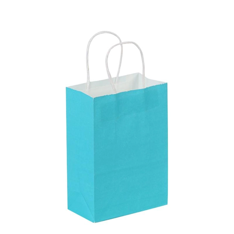12 BOLSAS CUMPLEAÑOS PAPEL KRAFT COLORES DE 21X15X8CM TAMAÑO TALLA UNICA - 3