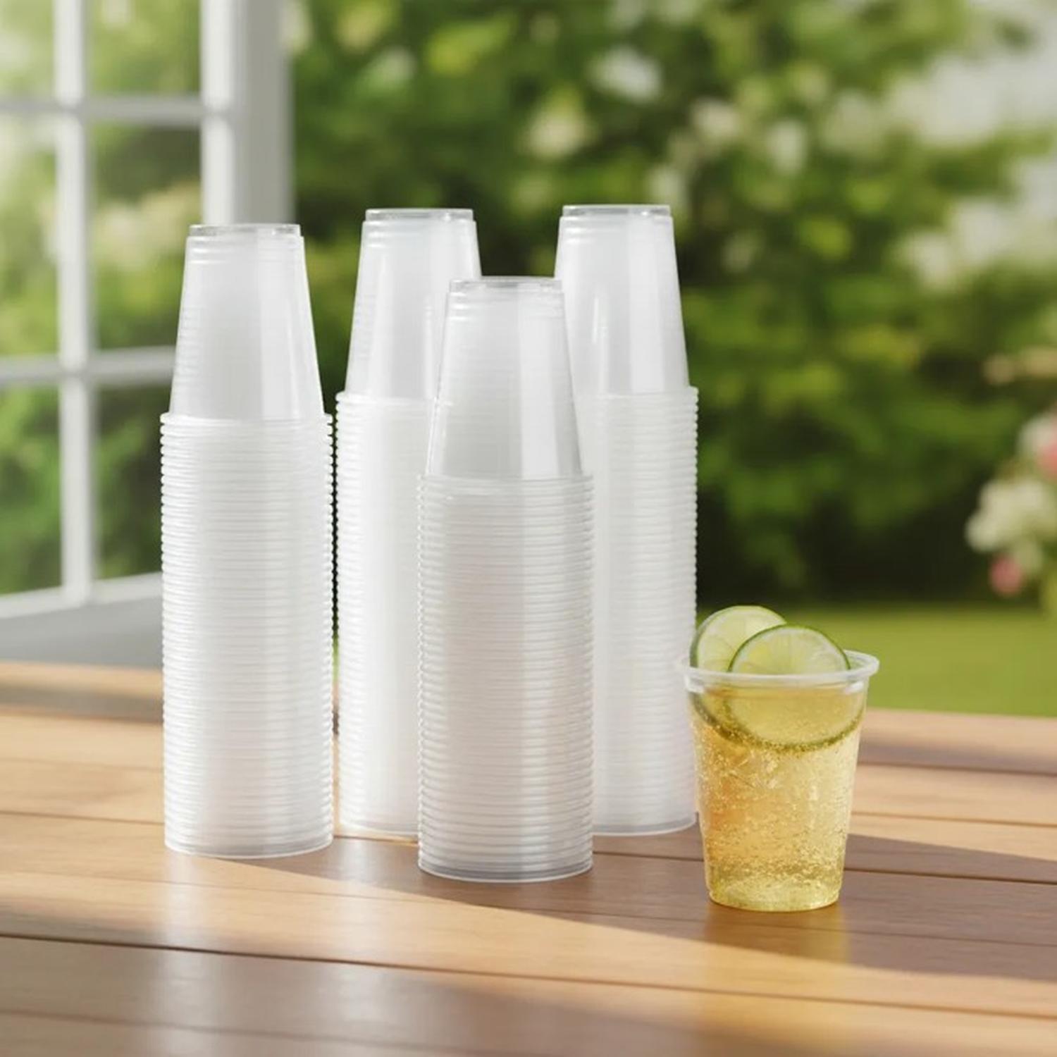 50 UDS VASO PLASTICO TRANSPARENTE DESECHABLE S/TAPA 300 CC - 1