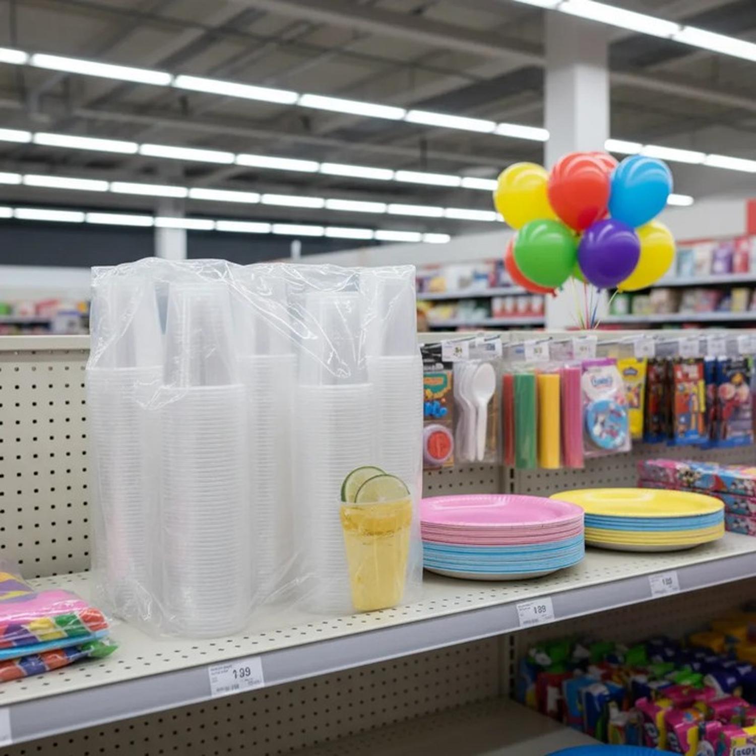 50 UDS VASO PLASTICO TRANSPARENTE DESECHABLE S/TAPA 300 CC - 4