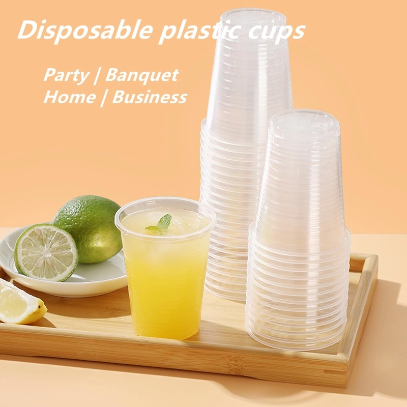 50 UDS VASO PLASTICO TRANSPARENTE DESECHABLE S/TAPA 300 CC - 8