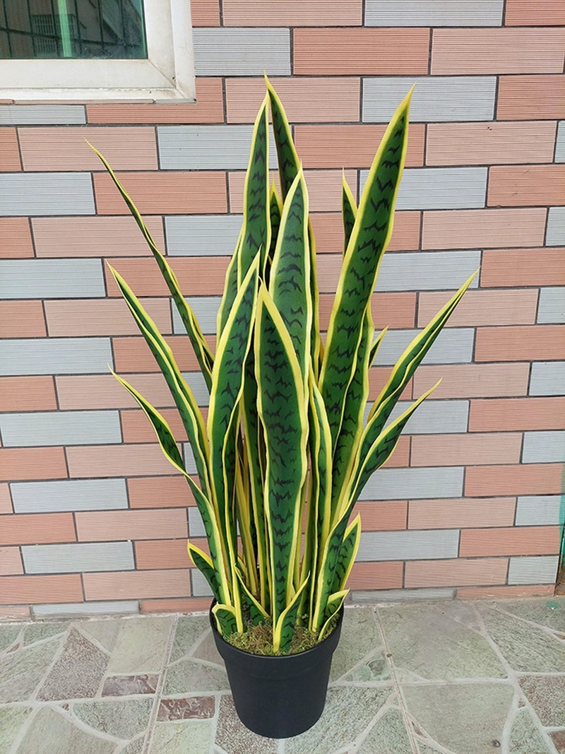 DECORACION INTERIOR PLANTA ARTIFICIAL LENGUA DE SUEGRA SANSEVIERIA TAMAÑO MEDIANO - 4