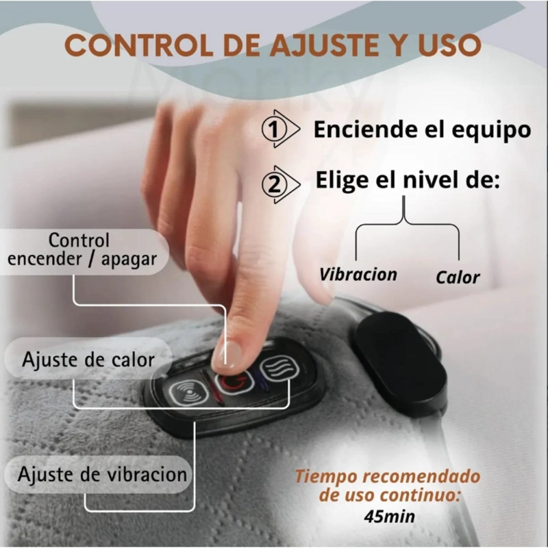RODILLERA TERMICA MASAJEADORA VIBRACION CALOR ALIVIA ARTRITIS - 5