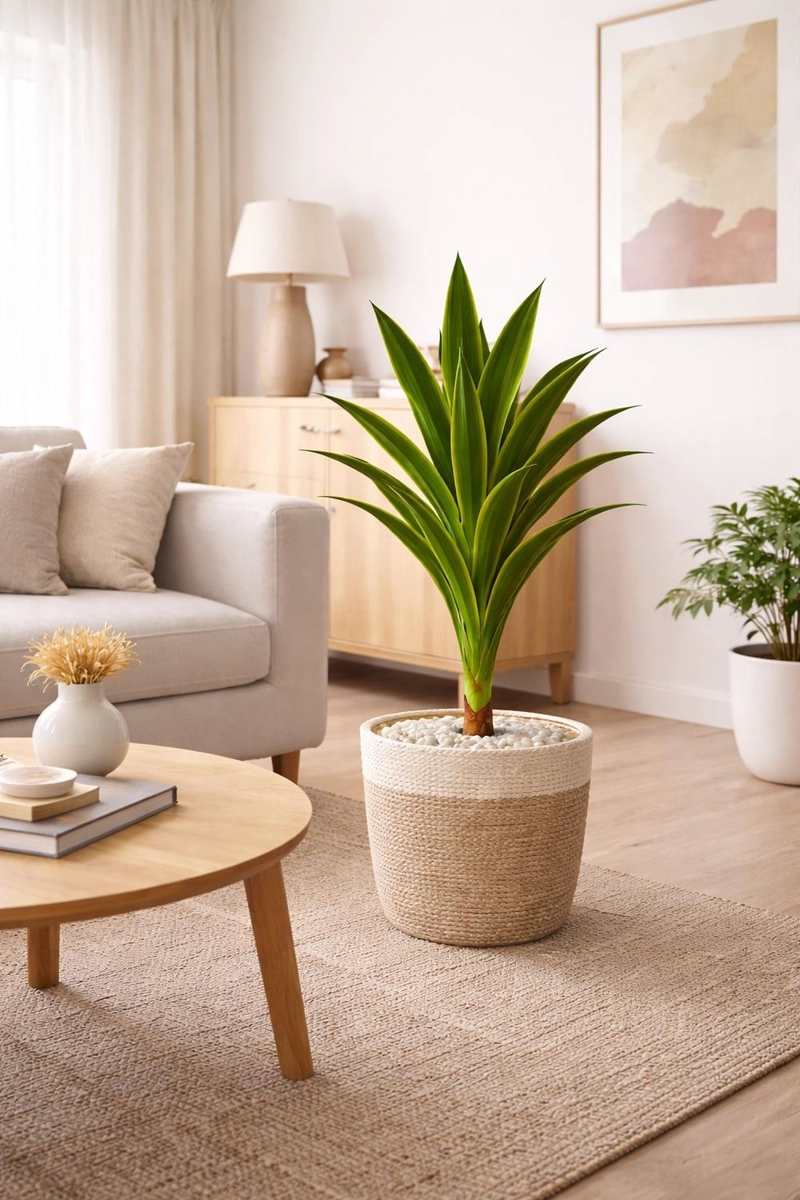 DRACAENA ARTIFICIAL GRANDE 120 CM PLANTA DECORATIVA INTERIOR - 2
