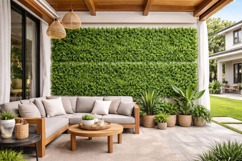 JARDIN MURO VERTICAL ARTIFICIAL F PALMETA PLANTAS 60X40 CM - 2