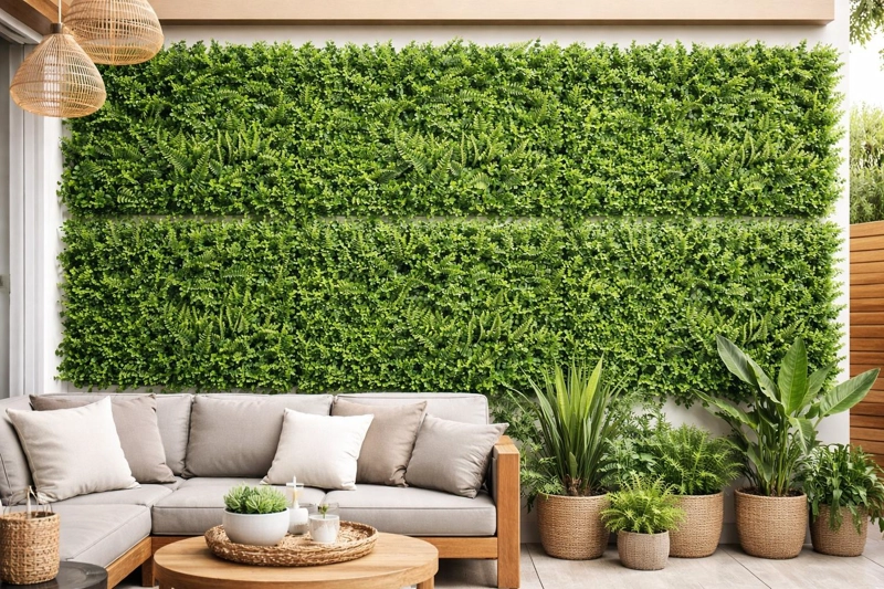 JARDIN MURO VERTICAL ARTIFICIAL F PALMETA PLANTAS 60X40 CM - 4