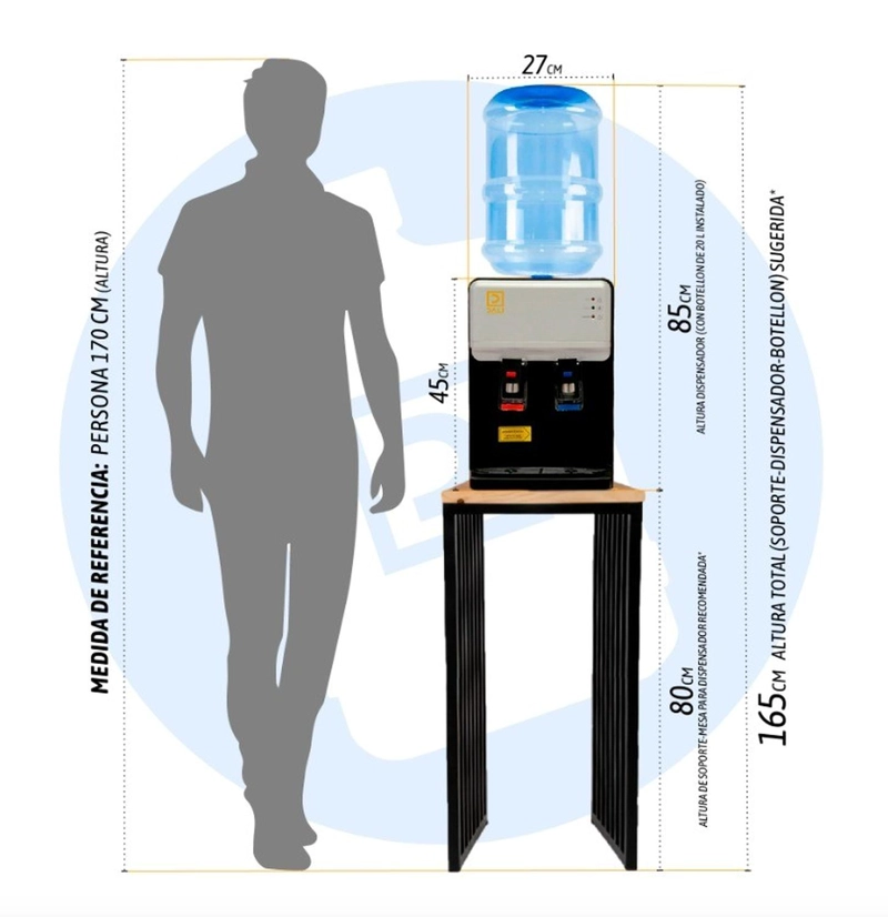 DISPENSADOR DE AGUA COMPRESOR SOBREMESA FRIO CALIENTE 2 LLAV - 2