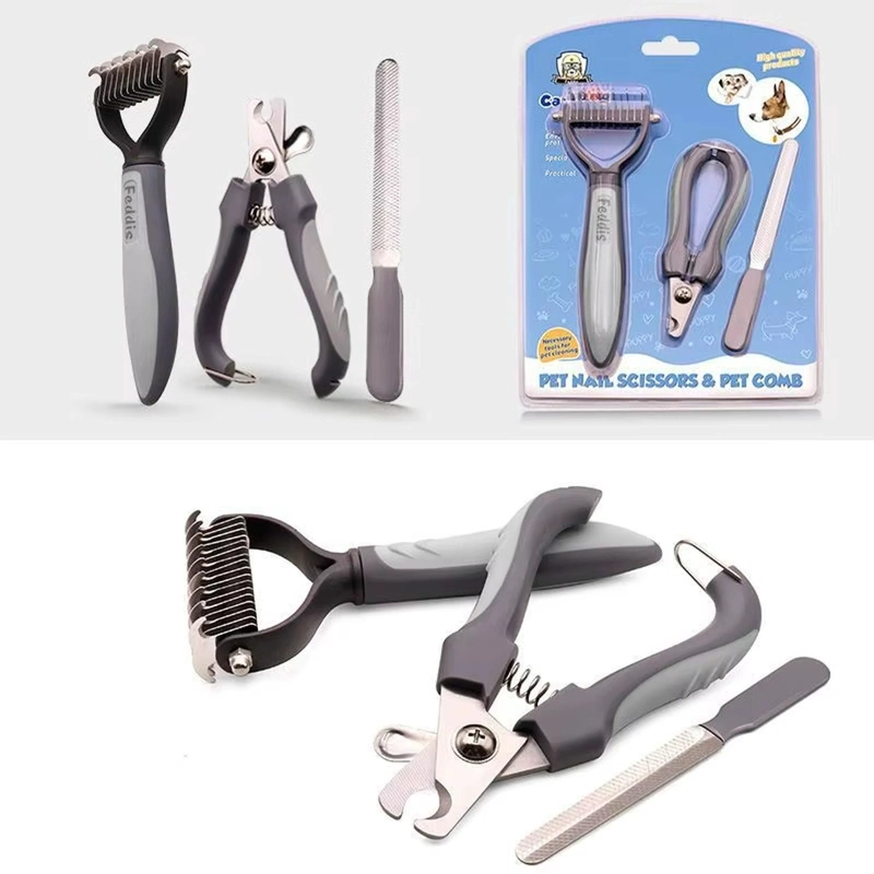 PEINE DESLANADOR PERRO GATO CORTAUÑAS LIMA KIT ASEO - 6