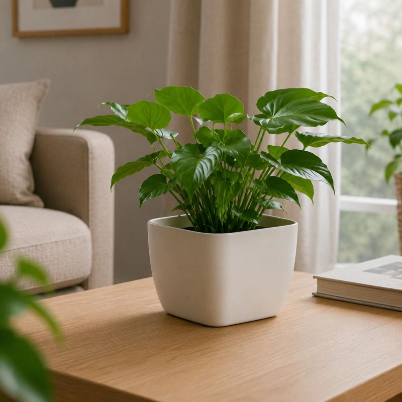JARDINERA MACETERO CUADRADA PLASTICO 20CM TERRAZA BALCON TAMAÑO TALLA UNICA - 1