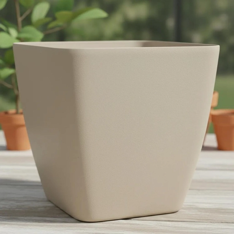 JARDINERA MACETERO CUADRADA PLASTICO 20CM TERRAZA BALCON TAMAÑO TALLA UNICA - 2