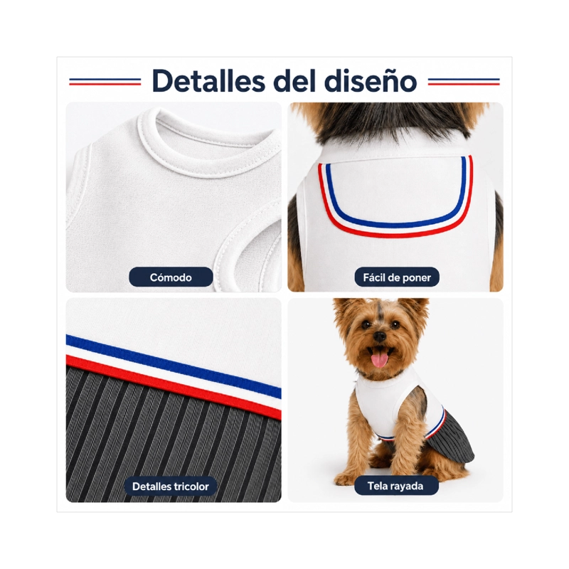 TRAJE DE HUASO CHILENO PARA PERRO TALLA S - 6