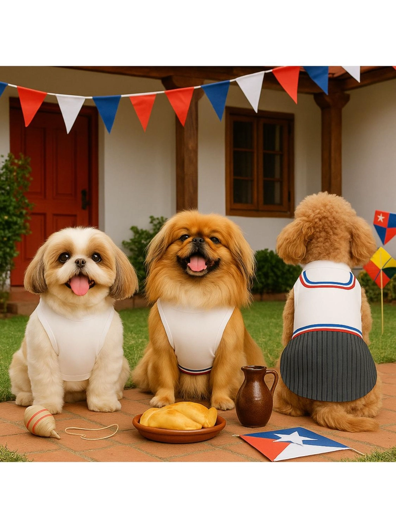 TRAJE DE HUASO CHILENO PARA PERRO TALLA S - 9