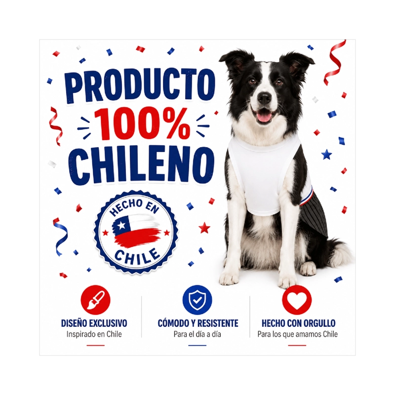 TRAJE DE HUASO CHILENO PARA PERRO TALLA 2XL - 8