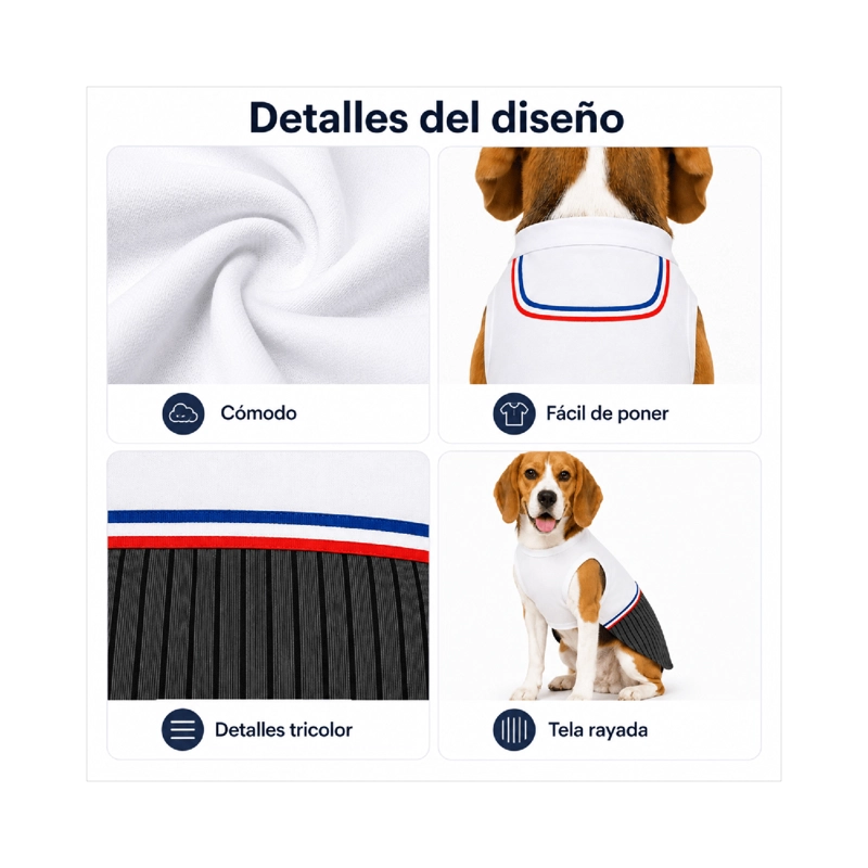TRAJE DE HUASO CHILENO PARA PERRO TALLA L - 6