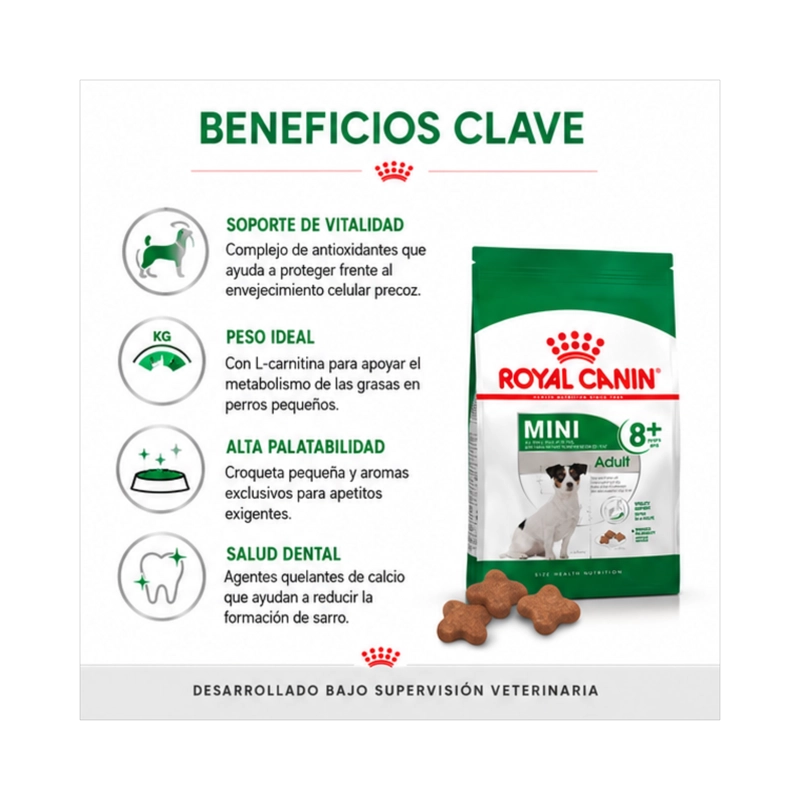 ROYAL CANIN MINI ADULTO 8+ SACO 3 KILO - 2