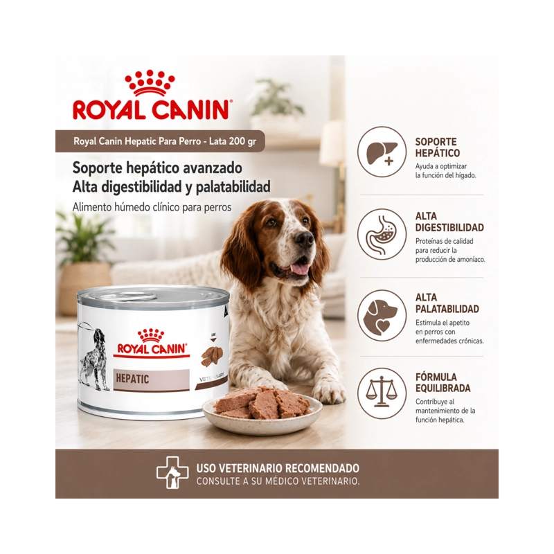 ROYAL CANIN HEPATIC PERRO LATA 200G SOPORTE HEPATICO - 5