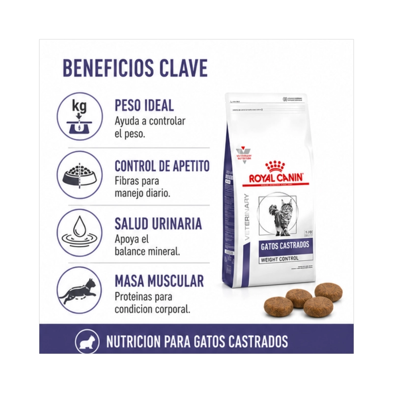ROYAL CANIN WEIGHT CONTROL GATO CASTRADO 7.5 KG - 2