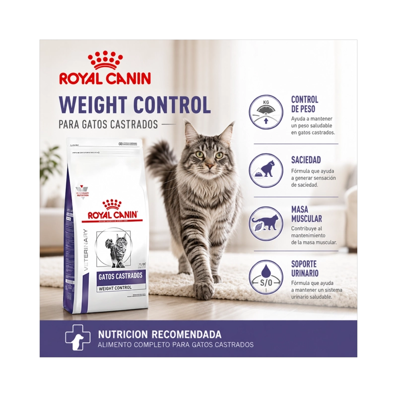 ROYAL CANIN WEIGHT CONTROL GATO CASTRADO 7.5 KG - 5