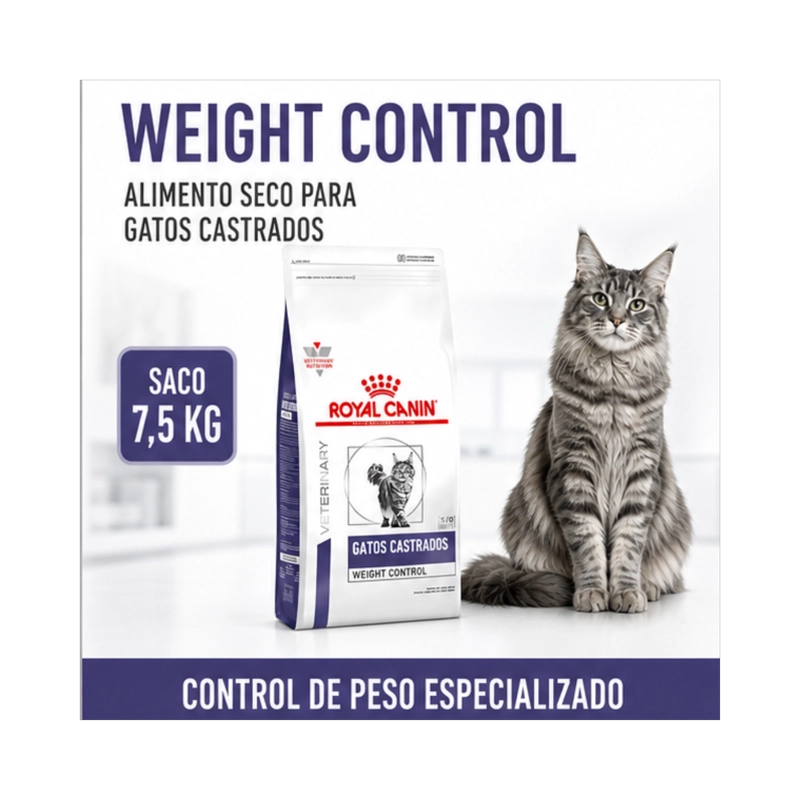 ROYAL CANIN WEIGHT CONTROL GATO CASTRADO 7.5 KG - 7