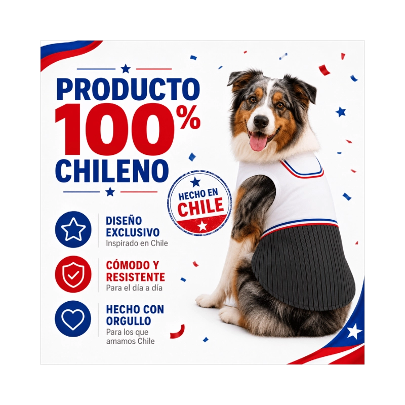 TRAJE DE HUASO CHILENO PARA PERRO TALLA 3XL - 8