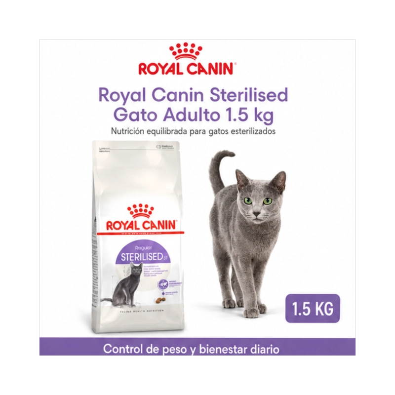ROYAL CANIN STERILISED GATO ADULTO 1.5 KG | CASTRADOS - 6